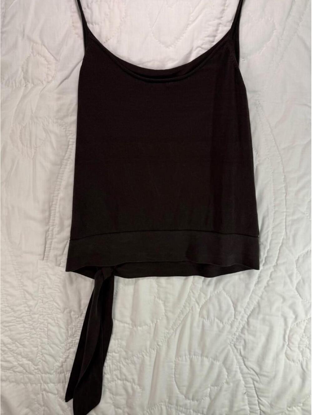 Banana Republic Brown tank top with tie detail. Size XL - Picture 5 of 8